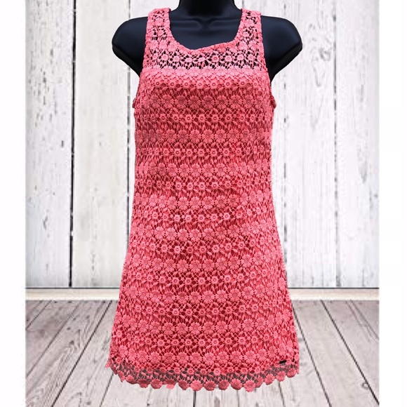 Hollister Dresses & Skirts - NWT Hollister | Coral Lace Shift Dress | Size 5